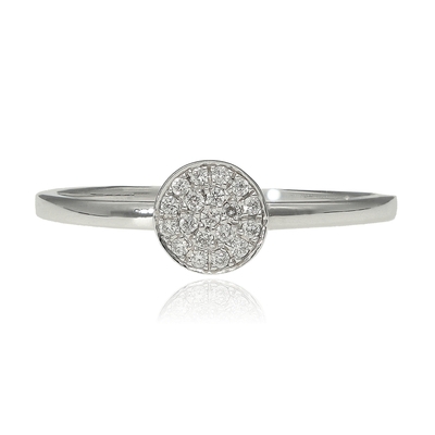 Fehér arany gyűrű 52-es méret (B49286)